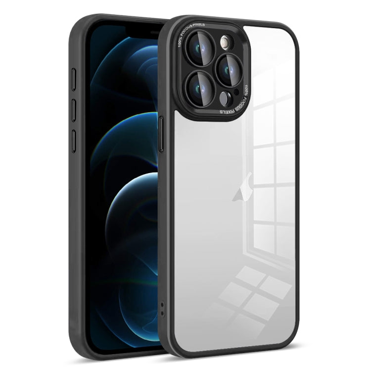 For iPhone 12 Pro Max Colorful Armor Lens Film Transparent Phone Case