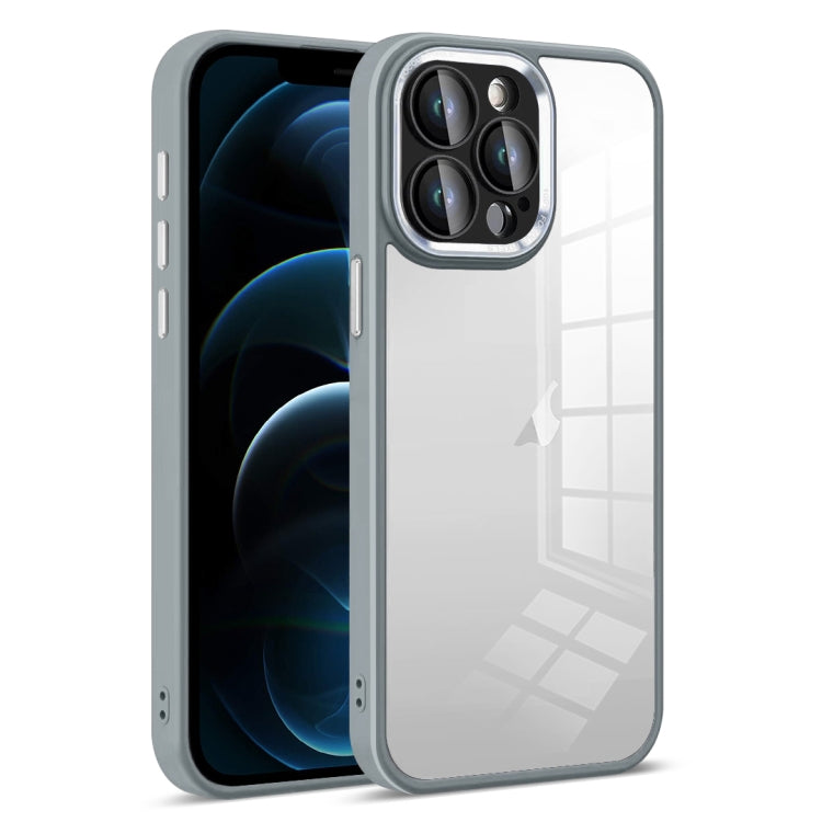 For iPhone 12 Pro Max Colorful Armor Lens Film Transparent Phone Case