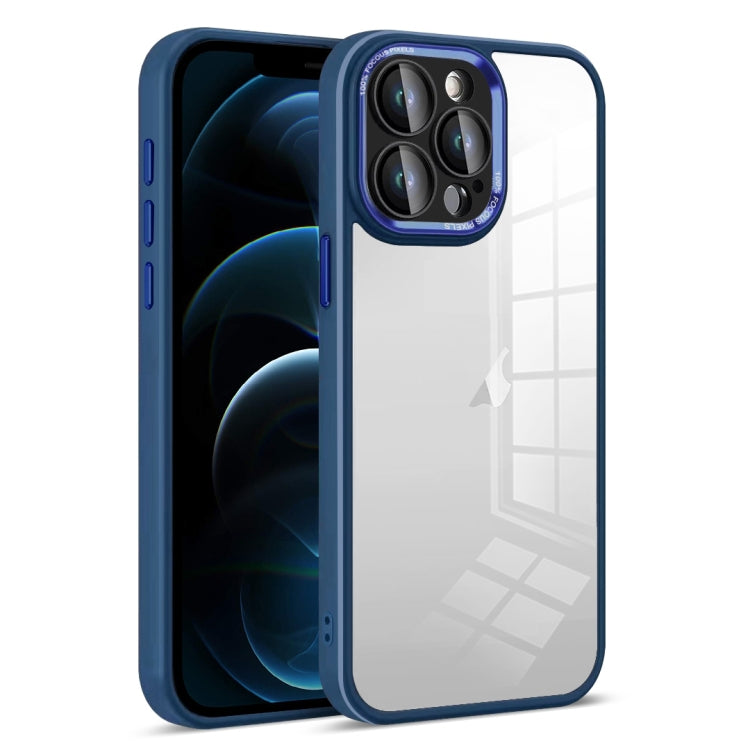 For iPhone 12 Pro Max Colorful Armor Lens Film Transparent Phone Case