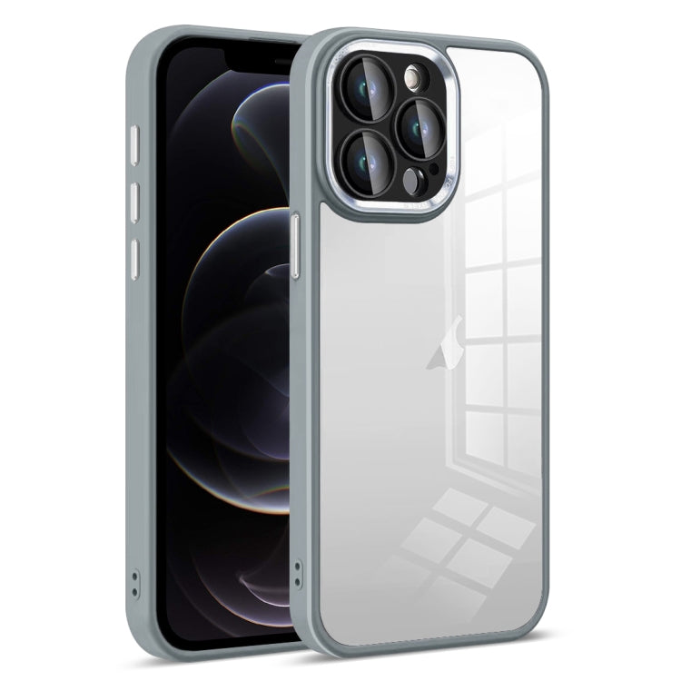 For iPhone 12 Pro Colorful Armor Lens Film Transparent Phone Case