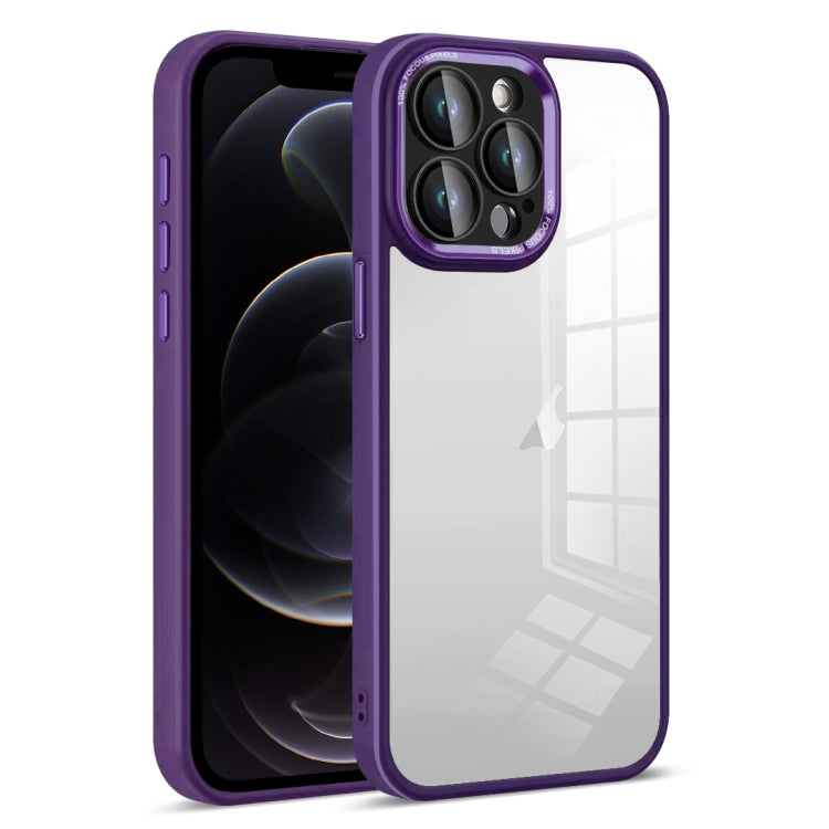 For iPhone 12 Pro Colorful Armor Lens Film Transparent Phone Case