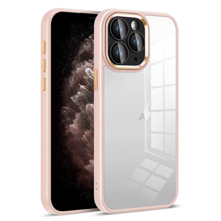 For iPhone 11 Pro Max Colorful Armor Lens Film Transparent Phone Case