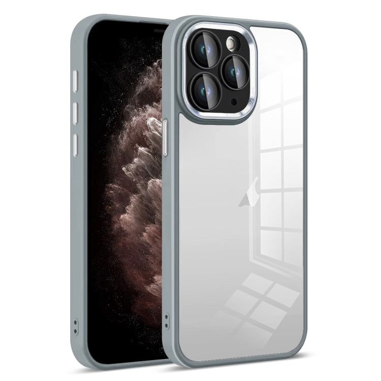 For iPhone 11 Pro Max Colorful Armor Lens Film Transparent Phone Case
