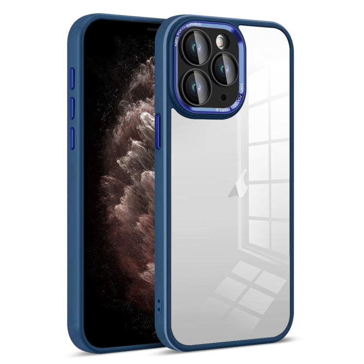 For iPhone 11 Pro Max Colorful Armor Lens Film Transparent Phone Case