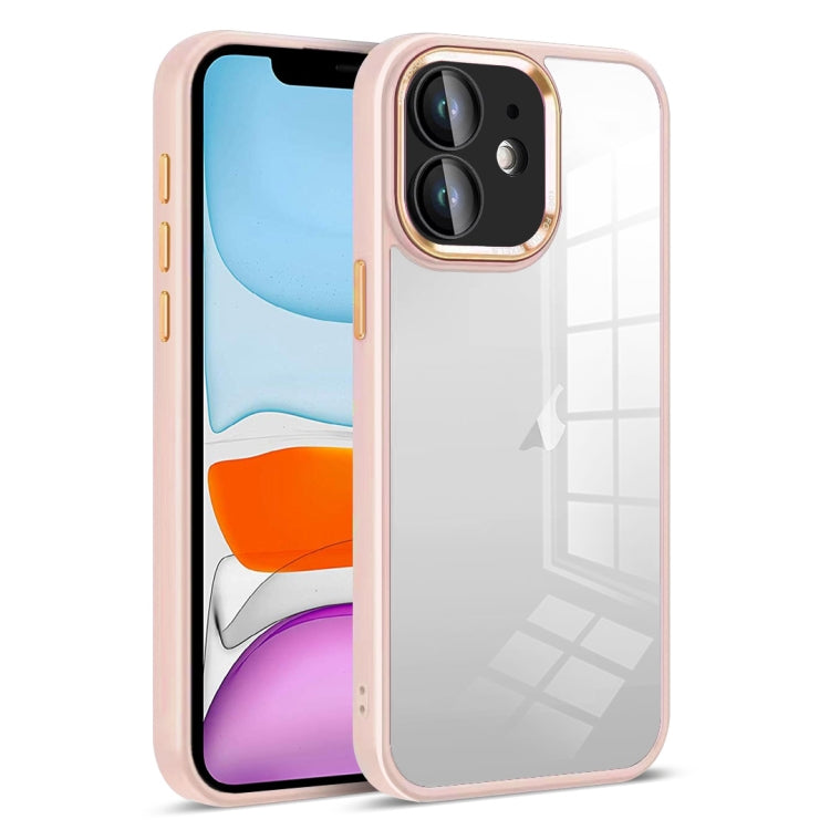 For iPhone 11 Colorful Armor Lens Film Transparent Phone Case