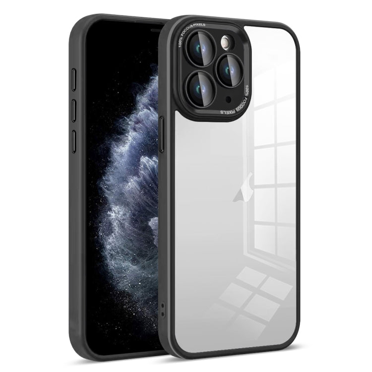 For iPhone 11 Pro Colorful Armor Lens Film Transparent Phone Case