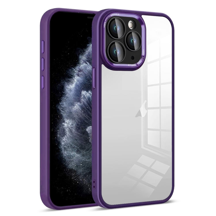 For iPhone 11 Pro Colorful Armor Lens Film Transparent Phone Case
