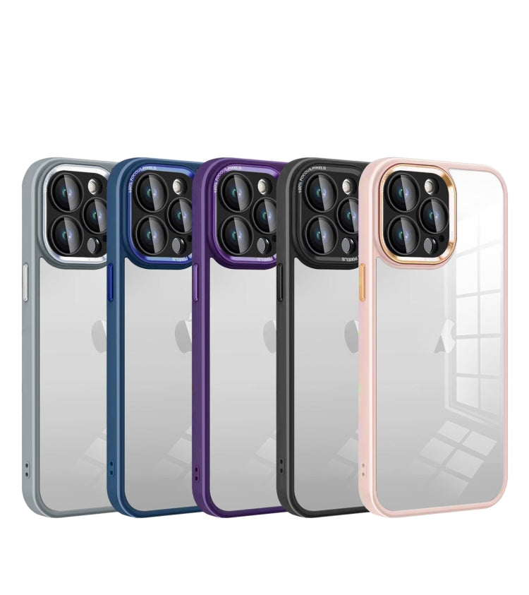 For iPhone 15 Plus Colorful Armor Lens Film Transparent Phone Case