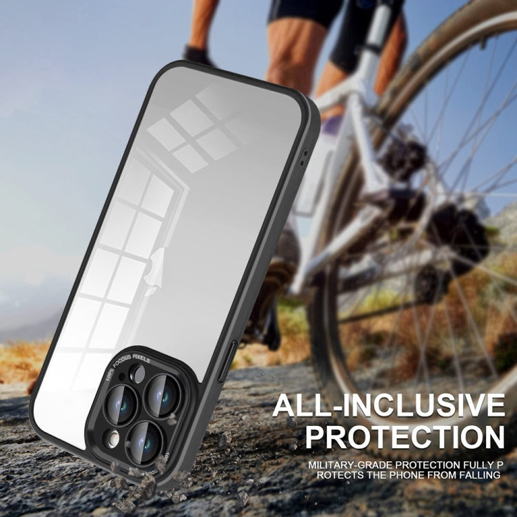 For iPhone 15 Plus Colorful Armor Lens Film Transparent Phone Case