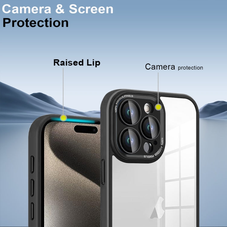 For iPhone 15 Plus Colorful Armor Lens Film Transparent Phone Case