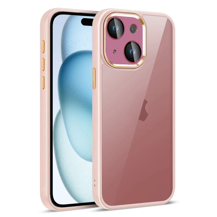 For iPhone 15 Colorful Armor Lens Film Translucent Phone Case