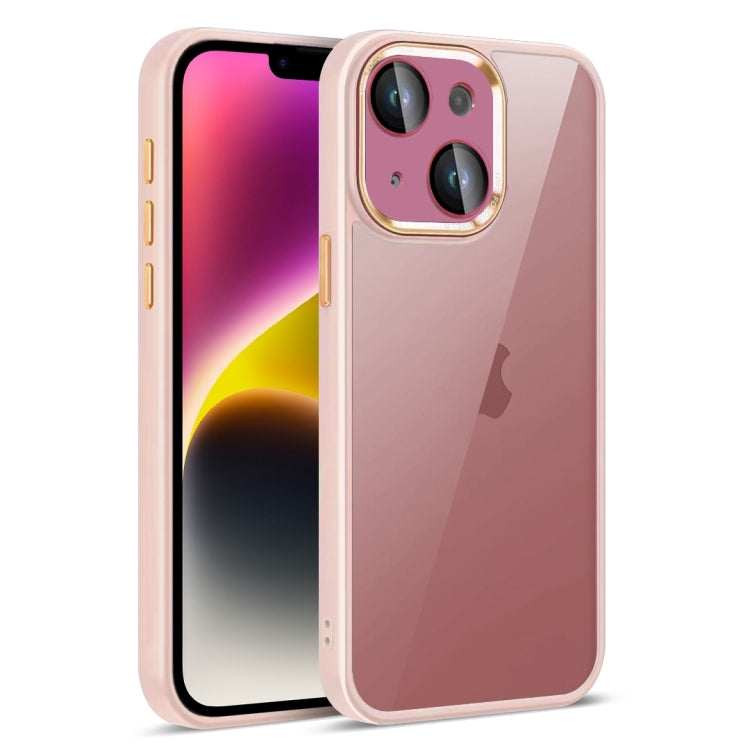 For iPhone 14 Plus Colorful Armor Lens Film Translucent Phone Case