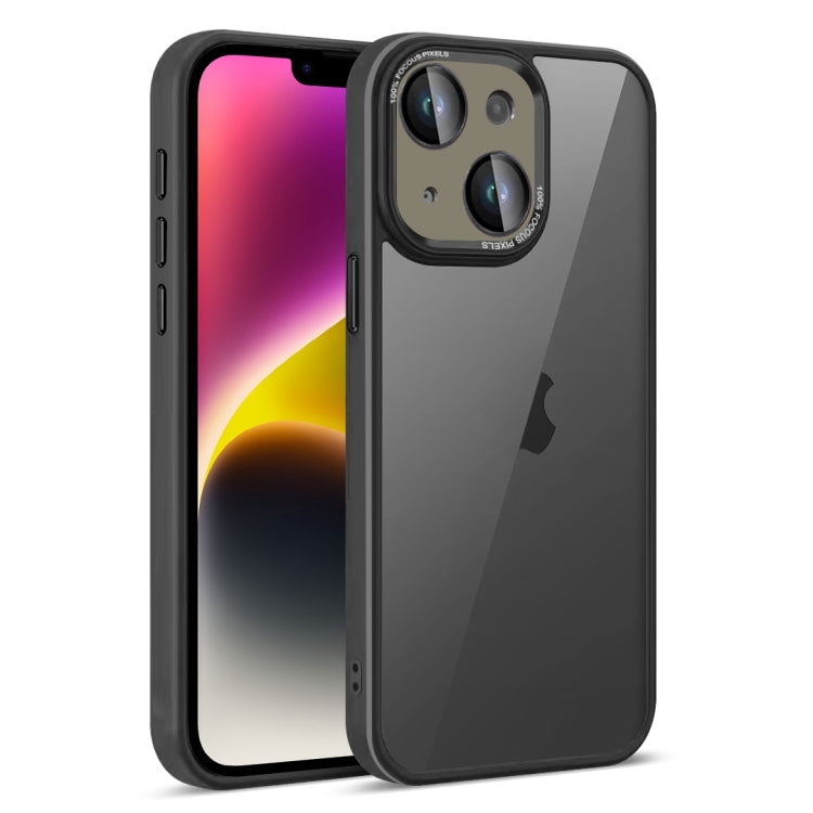 For iPhone 14 Colorful Armor Lens Film Translucent Phone Case