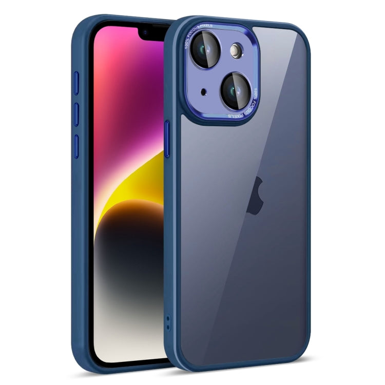 For iPhone 14 Colorful Armor Lens Film Translucent Phone Case