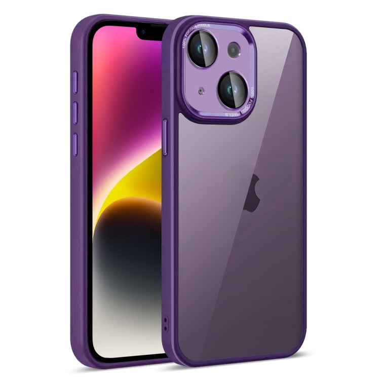 For iPhone 14 Colorful Armor Lens Film Translucent Phone Case