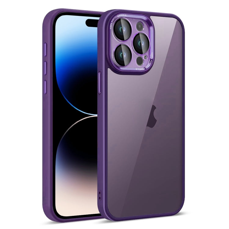For iPhone 14 Pro Colorful Armor Lens Film Translucent Phone Case