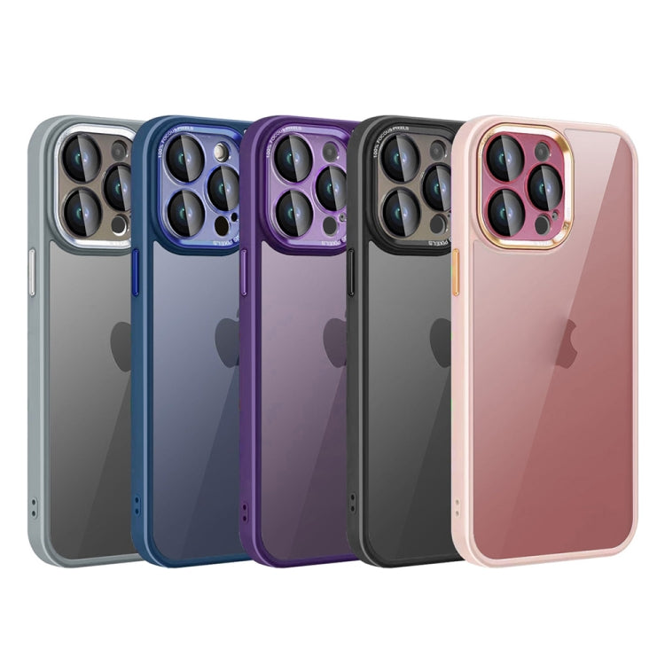 For iPhone 11 Pro Max Colorful Armor Lens Film Translucent Phone Case
