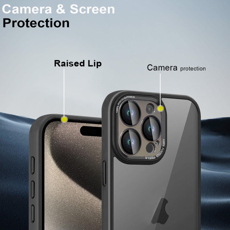 For iPhone 15 Colorful Armor Lens Film Translucent Phone Case