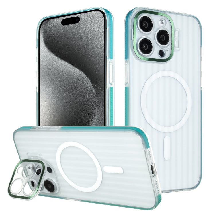 For iPhone 15 Pro Color Edge Lens Holder MagSafe Magnetic Phone Case