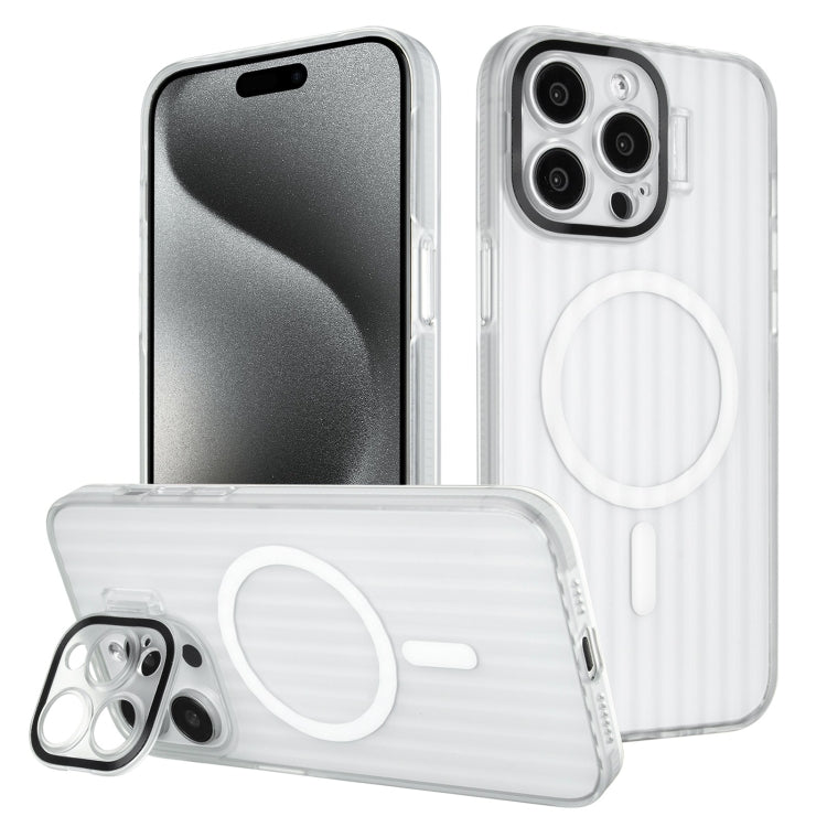 For iPhone 15 Pro Color Edge Lens Holder MagSafe Magnetic Phone Case
