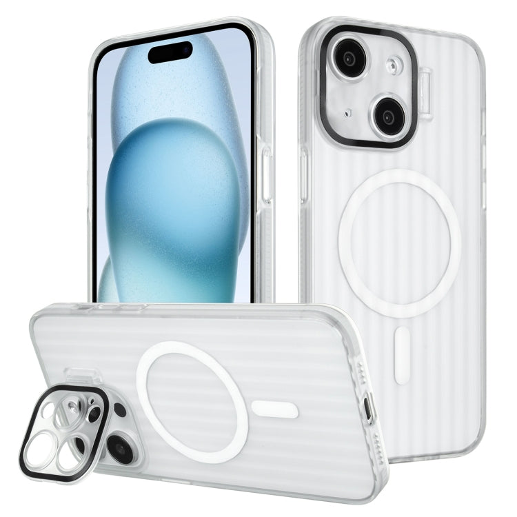 For iPhone 15 Color Edge Lens Holder MagSafe Magnetic Phone Case