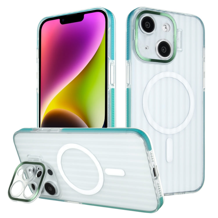 For iPhone 14 Color Edge Lens Holder MagSafe Magnetic Phone Case
