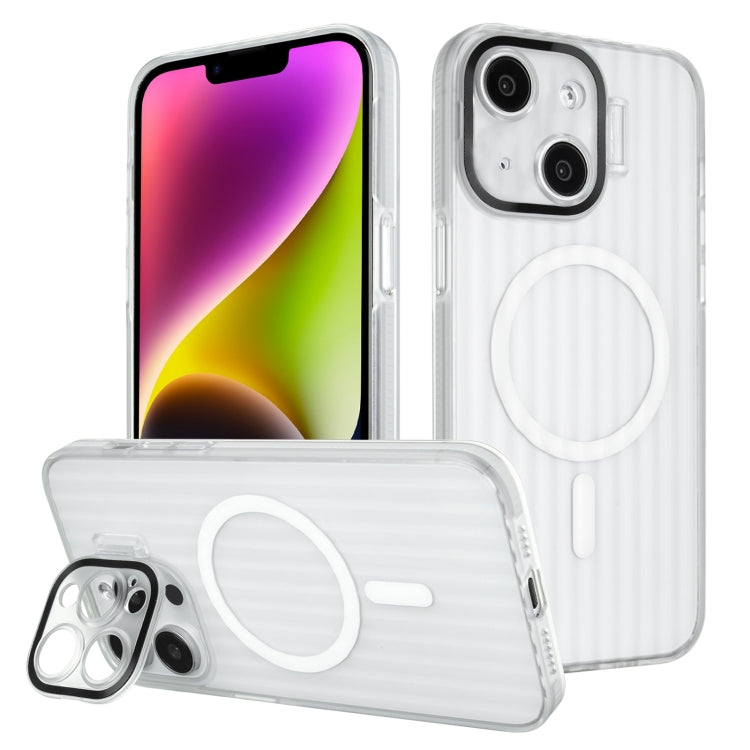 For iPhone 14 Color Edge Lens Holder MagSafe Magnetic Phone Case