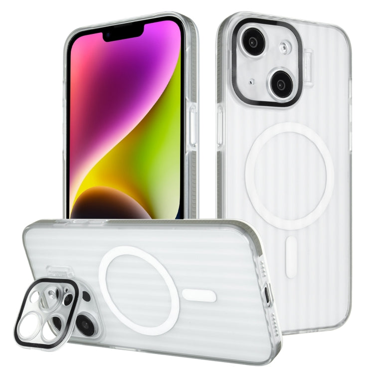 For iPhone 14 Color Edge Lens Holder MagSafe Magnetic Phone Case