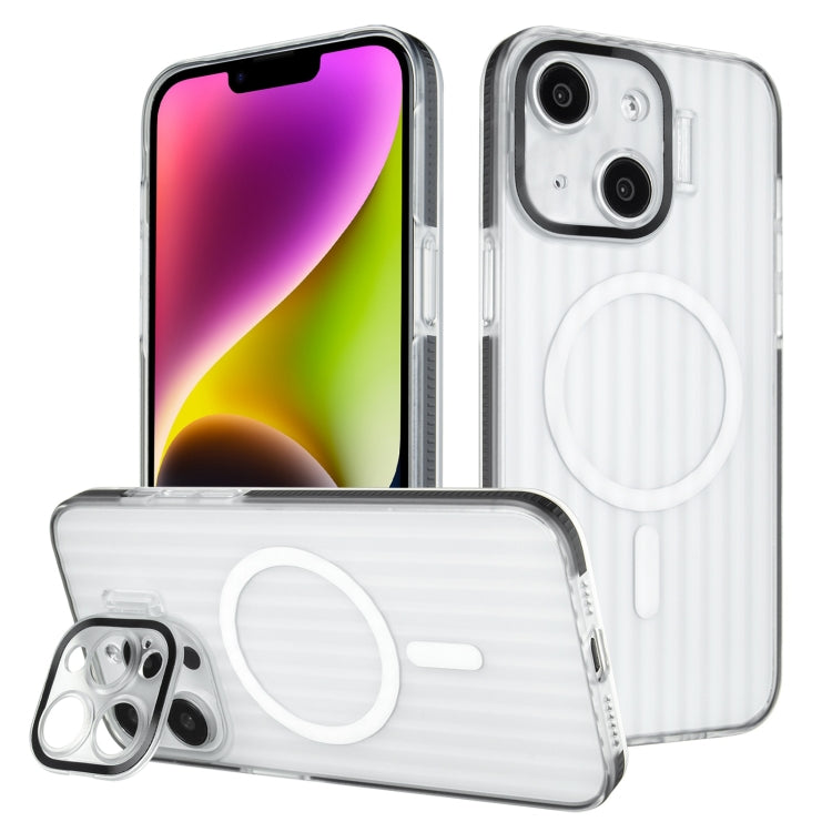 For iPhone 14 Color Edge Lens Holder MagSafe Magnetic Phone Case