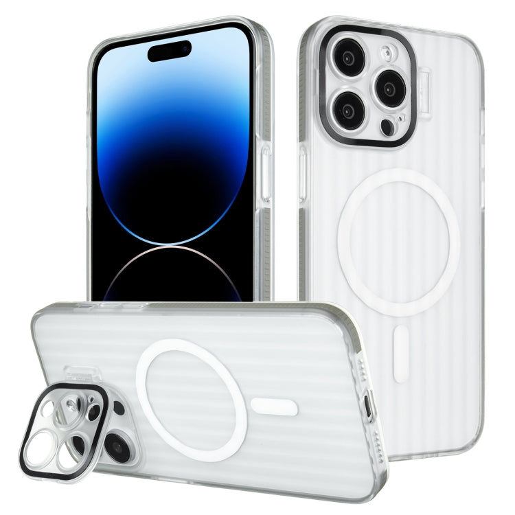 For iPhone 14 Pro Color Edge Lens Holder MagSafe Magnetic Phone Case