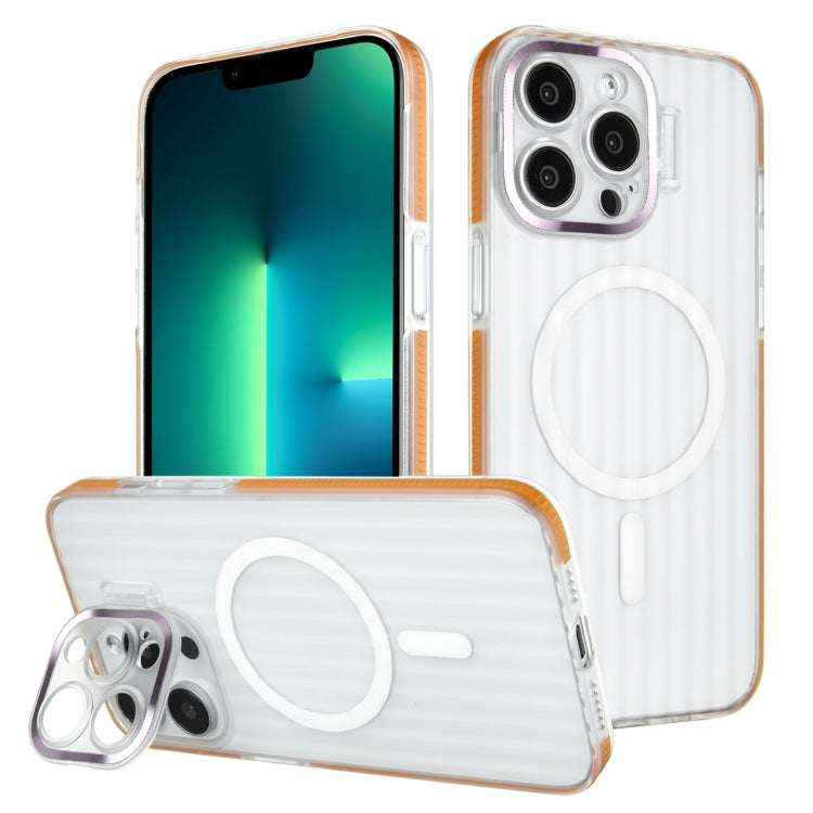 For iPhone 13 Pro Color Edge Lens Holder MagSafe Magnetic Phone Case