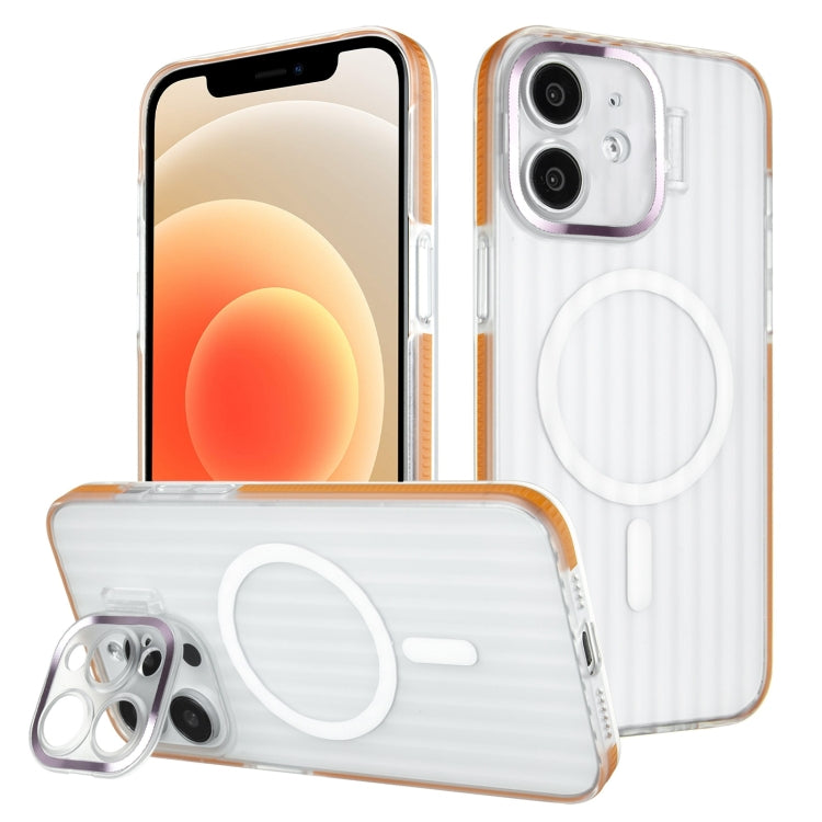 For iPhone 12 Color Edge Lens Holder MagSafe Magnetic Phone Case
