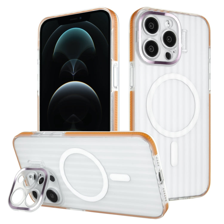 For iPhone 12 Pro Color Edge Lens Holder MagSafe Magnetic Phone Case