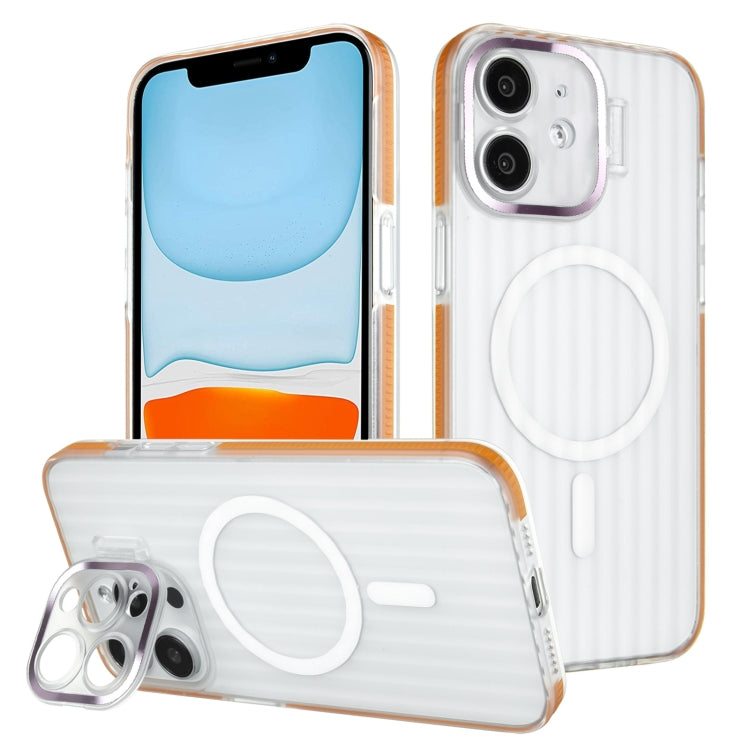 For iPhone 11 Color Edge Lens Holder MagSafe Magnetic Phone Case