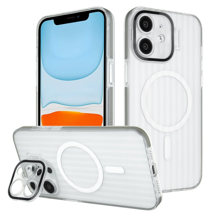 For iPhone 11 Color Edge Lens Holder MagSafe Magnetic Phone Case