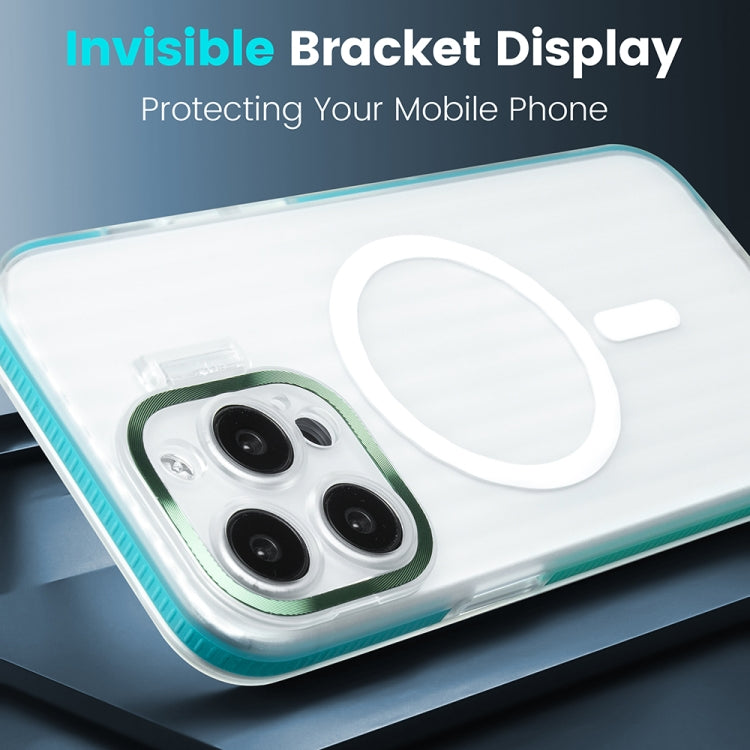 For iPhone 15 Pro Color Edge Lens Holder MagSafe Magnetic Phone Case