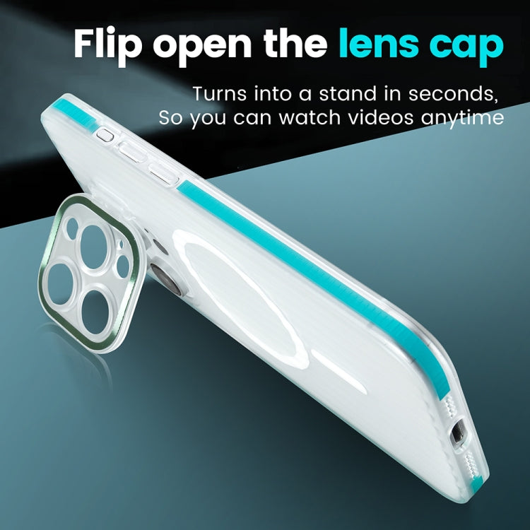 For iPhone 14 Color Edge Lens Holder MagSafe Magnetic Phone Case