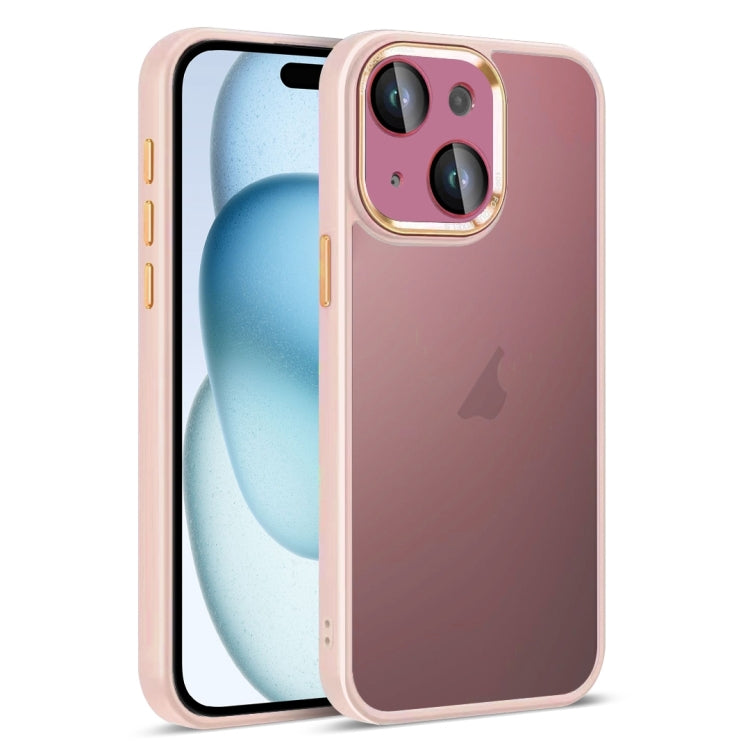 For iPhone 15 Plus Colorful Armor Lens Film Translucent Skin Feel Phone Case