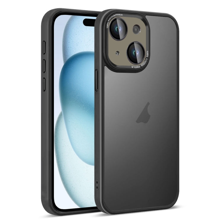 For iPhone 15 Plus Colorful Armor Lens Film Translucent Skin Feel Phone Case