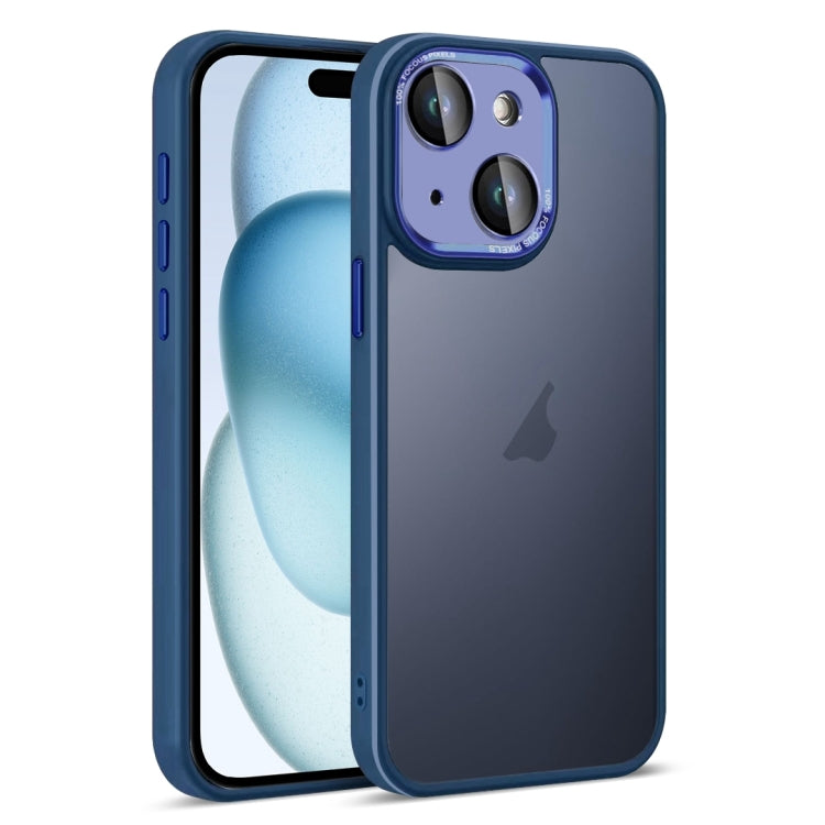 For iPhone 15 Plus Colorful Armor Lens Film Translucent Skin Feel Phone Case