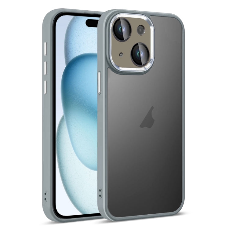 For iPhone 15 Colorful Armor Lens Film Translucent Skin Feel Phone Case