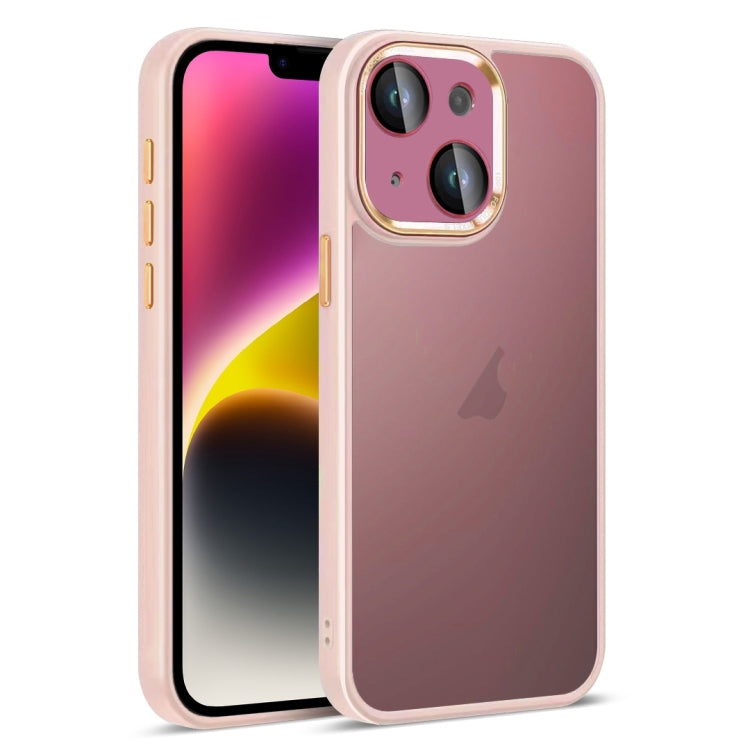 For iPhone 14 Colorful Armor Lens Film Translucent Skin Feel Phone Case