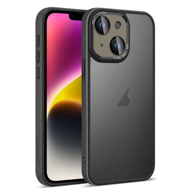 For iPhone 14 Colorful Armor Lens Film Translucent Skin Feel Phone Case