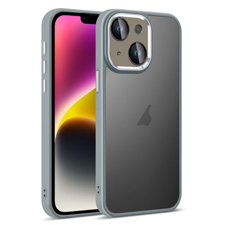 For iPhone 14 Colorful Armor Lens Film Translucent Skin Feel Phone Case