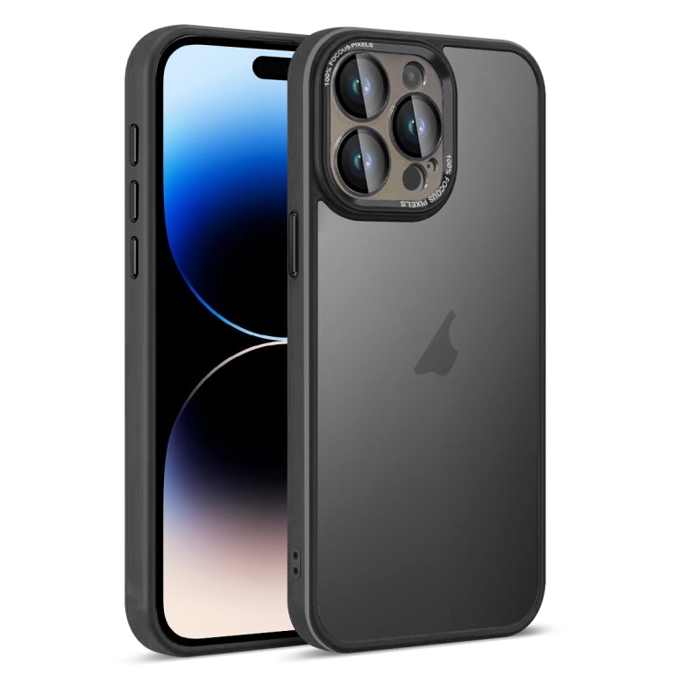 For iPhone 14 Pro Max Colorful Armor Lens Film Translucent Skin Feel Phone Case
