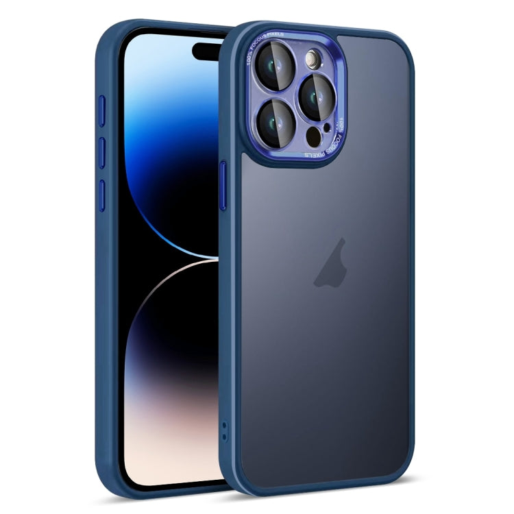 For iPhone 14 Pro Max Colorful Armor Lens Film Translucent Skin Feel Phone Case