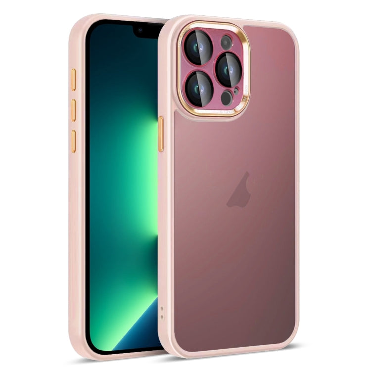 For iPhone 13 Pro Max Colorful Armor Lens Film Translucent Skin Feel Phone Case