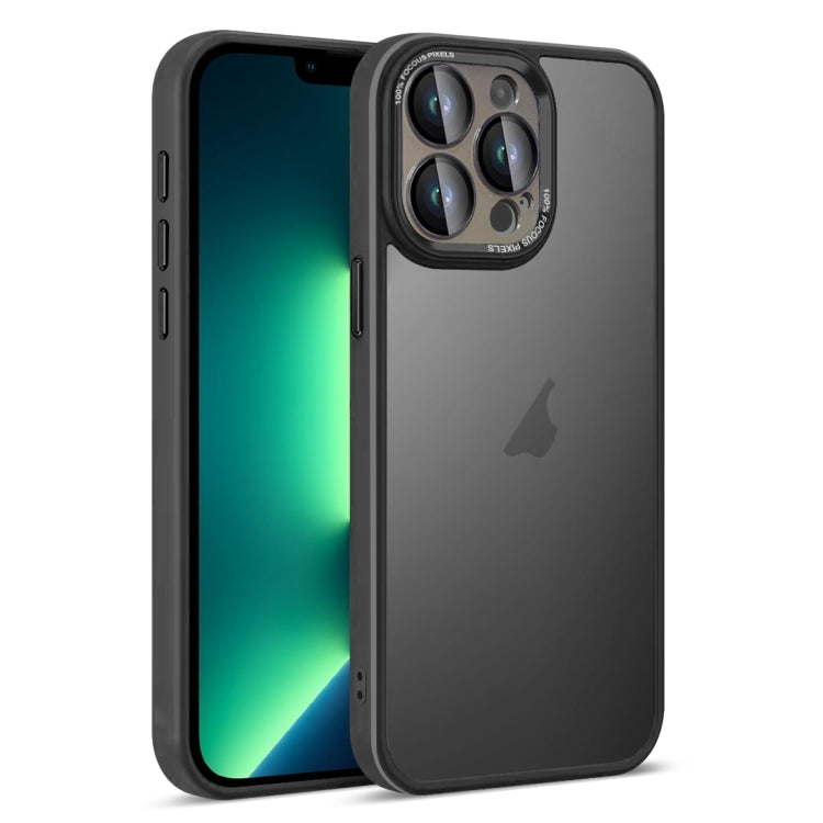 For iPhone 13 Pro Max Colorful Armor Lens Film Translucent Skin Feel Phone Case