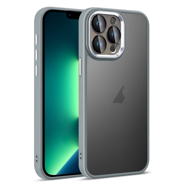 For iPhone 13 Pro Max Colorful Armor Lens Film Translucent Skin Feel Phone Case