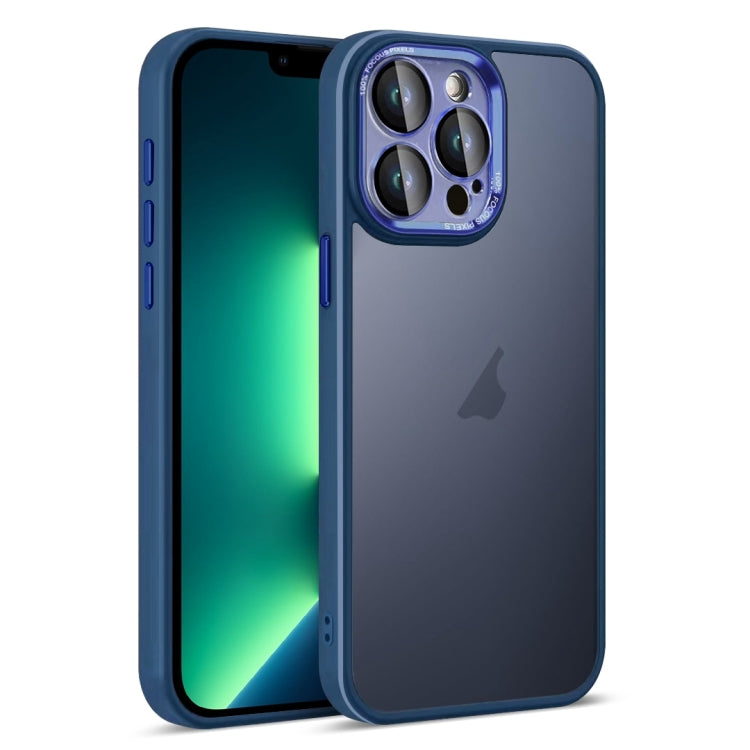 For iPhone 13 Pro Max Colorful Armor Lens Film Translucent Skin Feel Phone Case